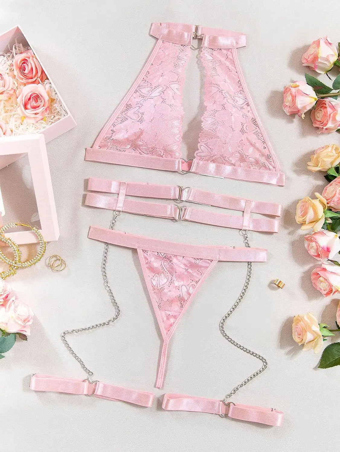 Ensemble de lingerie 3 pièces  - Garter Belt Set avis et prix